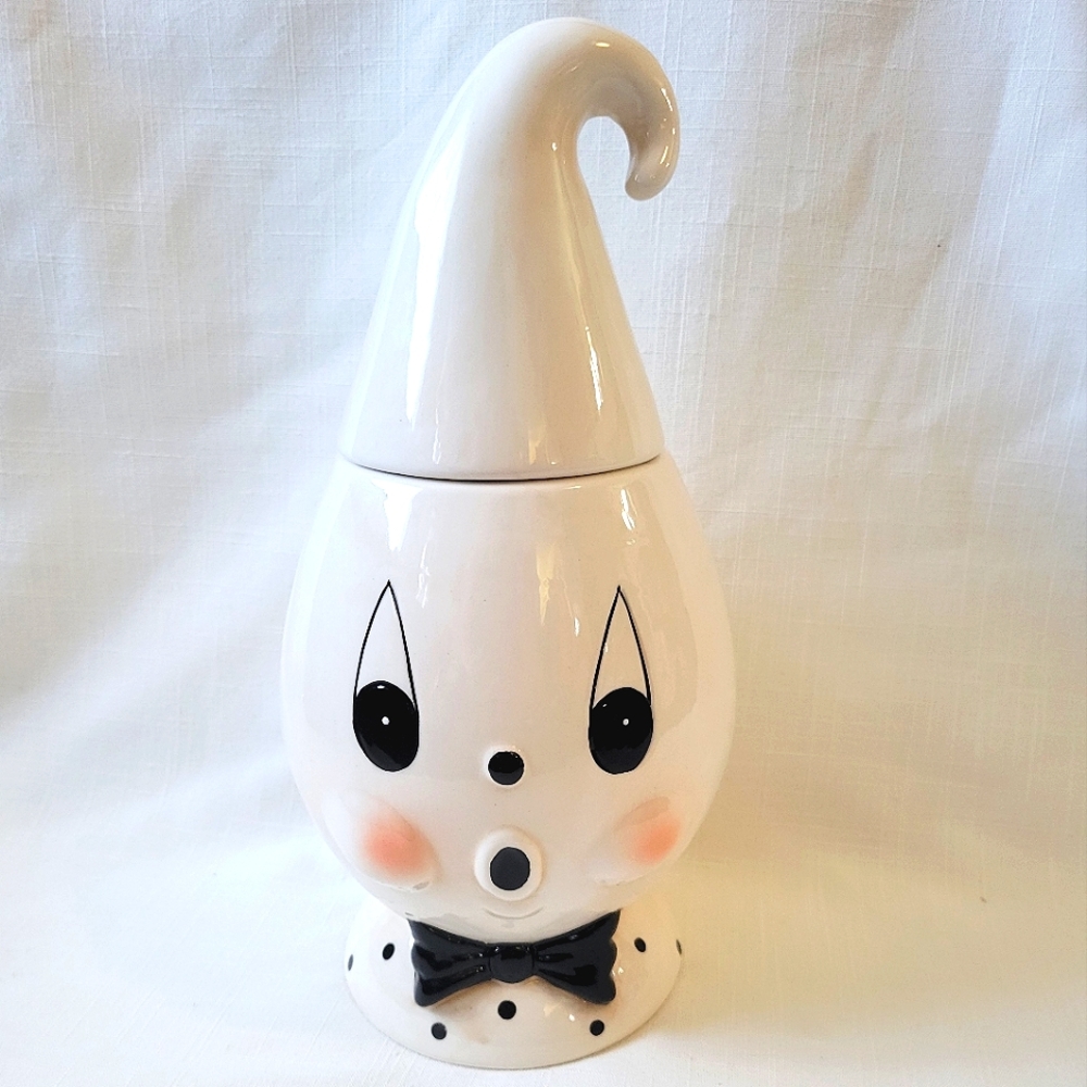 Johanna Parker "Gus" Ghost Cookie Jar. New Adorable Ceramic Ghost Cookie Jar